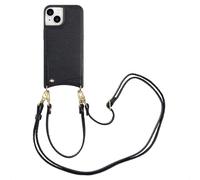 Selencia Selencia Coque de télephone Nova avec cordon et porte-cartes pour iPhone 15 Noir Noir