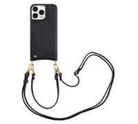 Selencia Selencia Coque de télephone Nova avec cordon et porte-cartes pour iPhone 15 Pro Max Noir Noir