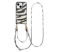 Selencia Selencia Coque de télephone Nova avec cordon et porte-cartes pour iPhone 15 Zazzy Zebra Multicolore