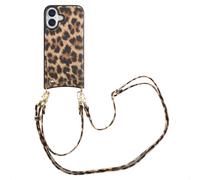 Selencia Coque de télephone Nova avec cordon et porte-cartes pour Apple iPhone 16 - Leopard