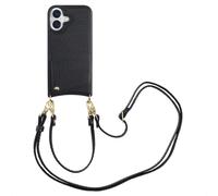 Selencia Selencia Coque de télephone Nova avec cordon et porte-cartes pour iPhone 16 Noir Noir