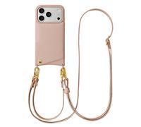 Selencia Selencia Coque de télephone Nova avec cordon et porte-cartes pour iPhone 17 Pro Dusty Rose Rose