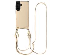 Selencia Selencia Coque de télephone Nova avec cordon et porte-cartes pour Samsung Galaxy A37 (5G) Beige Beige