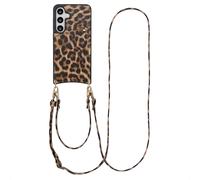 Selencia Selencia Coque de télephone Nova avec cordon et porte-cartes pour Samsung Galaxy S25 / S24 Leopard Multicolore