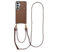 Coque de télephone Nova avec cordon et porte-cartes pour Samsung Galaxy S26 - Mocha Brown