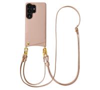 Selencia Selencia Coque de télephone Nova avec cordon et porte-cartes pour Samsung Galaxy S26 Ultra Dusty Rose Rose