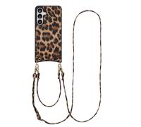 Selencia Selencia Coque de télephone Nova avec cordon et porte-cartes Samsung Galaxy S25 FE Leopard Multicolore