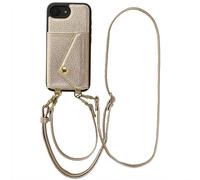 Selencia Selencia Coque de télephone Sera avec cordon et porte-cartes enveloppe pour iPhone 17e / 16e Champagne Dorée