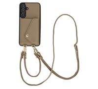 Selencia Selencia Coque de télephone Sera avec cordon et porte-cartes enveloppe pour Samsung Galaxy S25 FE Taupe Beige