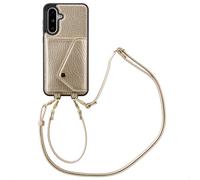 Selencia Coque de télephone Sera avec cordon et porte-cartes enveloppe pour Samsung Galaxy A36 / A56 - Champagne
