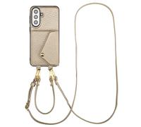 Selencia Selencia Coque de télephone Sera avec cordon et porte-cartes enveloppe pour Samsung Galaxy A57 (5G) Champagne Dorée