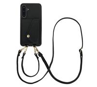 Selencia Selencia Coque de télephone Sera avec cordon et porte-cartes enveloppe Samsung Galaxy A17 (5G) / (4G) Noir Noir