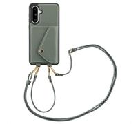 Selencia Coque de téléphone Sera avec cordon et porte-cartes enveloppe pour Samsung Galaxy A36 / A56 - Sage Green