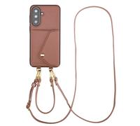 Selencia Selencia Coque de télephone Sera avec cordon et porte-cartes enveloppe Samsung Galaxy A37 (5G) Old Pink Rose clair