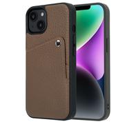 Selencia Selencia Coque Riva avec porte-cartes iPhone 14 / 13 Mocha Brown Marron