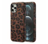 Selencia Selencia Coque Sabi imprimé panthère avec MagSafe iPhone 12 (Pro) Mocha Brown Marron