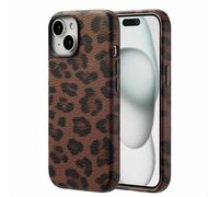 Selencia Selencia Coque Sabi imprimé panthère avec MagSafe iPhone 15 Mocha Brown Marron