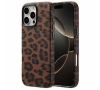 Selencia Coque Sabi imprimé panthère avec MagSafe pour Apple iPhone 16 Pro Max - Mocha Brown