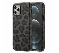 Selencia Coque Sabi imprimé panthère avec MagSafe pour Apple iPhone 12 (Pro) - Midnight Black