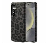 Selencia Selencia Coque Sabi imprimé panthère avec MagSafe Samsung Galaxy S24 Midnight Black Noir
