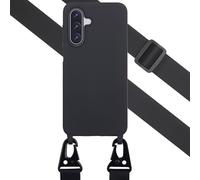 Selencia Selencia Coque silicone avec cordon amovible Samsung Galaxy A17 (5G) / (4G) Noir Noir