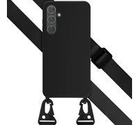 Selencia Coque silicone avec cordon amovible pour Samsung Galaxy A35 - Noir