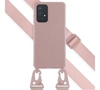 Selencia Coque silicone avec cordon amovible pour Samsung Galaxy A52(s) (5G/4G) - Sand Pink