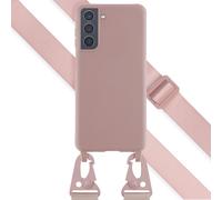 Selencia Coque silicone avec cordon amovible pour Samsung Galaxy S21 - Sand Pink