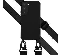 Selencia Selencia Coque silicone avec cordon amovible Samsung Galaxy S22 Noir Noir