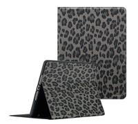 Selencia Selencia Coque tablette Sabi avec imprimé léopard iPad 9 (2021) 10.2 pouces / iPad 8 (2020) 10.2 pouces / iPad 7 (2019) 10.2 pouces Midnight Black Noir