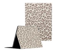 Selencia Selencia Coque tablette Sabi avec imprimé léopard pour Samsung Galaxy Tab A9 Plus Soft Ivory Beige