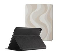 Selencia Coque tablette Vivid pour Apple iPad 9 (2021) 10.2 pouces / iPad 8 (2020) 10.2 pouces / iPad 7 (2019) 10.2 pouces - Desert Waves Beige