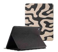 Selencia Selencia Coque tablette Vivid pour iPad Air 11 pouces (2026) M4 / (2025) M3 / (2024) M2 / Air 5 (2022) / Air 4 (2020) Art Wave Black Beige