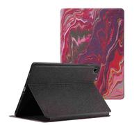 Selencia Coque tablette Vivid pour Samsung Galaxy Tab A9 Plus - Marble Plum