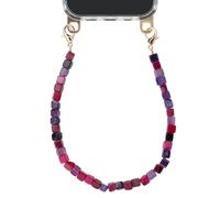 Selencia Selencia Cordon de poignet avec pierres naturelles Berry Tones Rose