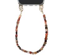 Selencia Selencia Cordon de poignet avec pierres naturelles Earth Tones Marron