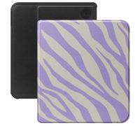 Selencia Selencia Étui de liseuse portefeuille Vivid pour Kobo Libra Colour / Libra 2 Zebra Light Lilac Multicolore