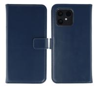 Selencia Selencia Étui portefeuille en cuir véritable Fairphone 6 Bleu foncé Bleu
