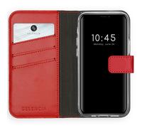 Selencia Selencia Étui portefeuille en cuir véritable iPhone 12 Mini Rouge Rouge