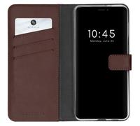 Selencia Selencia Étui portefeuille en cuir véritable iPhone 13 Mini Marron Marron