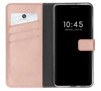 Selencia Selencia Étui portefeuille en cuir véritable iPhone 13 Pro Rose Rose