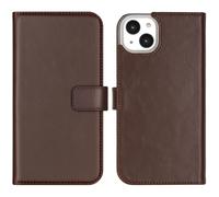 Selencia SH00050549 coque de protection pour téléphones portables 17 cm (6.68 ) Folio porte carte Marron Apple iPhone 14 Plus