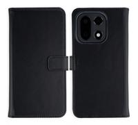 Selencia Selencia Étui portefeuille en cuir véritable OnePlus 15 Noir Noir