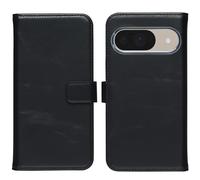 Selencia Selencia Étui portefeuille en cuir véritable pour Google Pixel 10 / 10 Pro Noir Noir