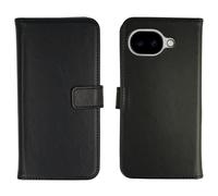 Selencia Selencia Étui portefeuille en cuir véritable pour Google Pixel 10a Noir Noir