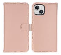 Coque pour iPhone 15 Cuir véritable Rose poussiéreux
