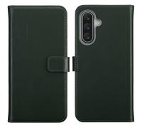 Selencia Selencia Étui portefeuille en cuir véritable pour Samsung Galaxy A18 (4G) / A17 (4G/5G) Vert Vert