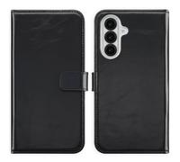 Selencia Selencia Étui portefeuille en cuir véritable pour Samsung Galaxy A36 / A56 Noir Noir