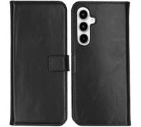 Selencia Selencia Étui portefeuille en cuir véritable pour Samsung Galaxy A55 Noir Noir