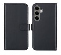 Selencia Selencia Étui portefeuille en cuir véritable pour Samsung Galaxy S25 Plus Noir Noir